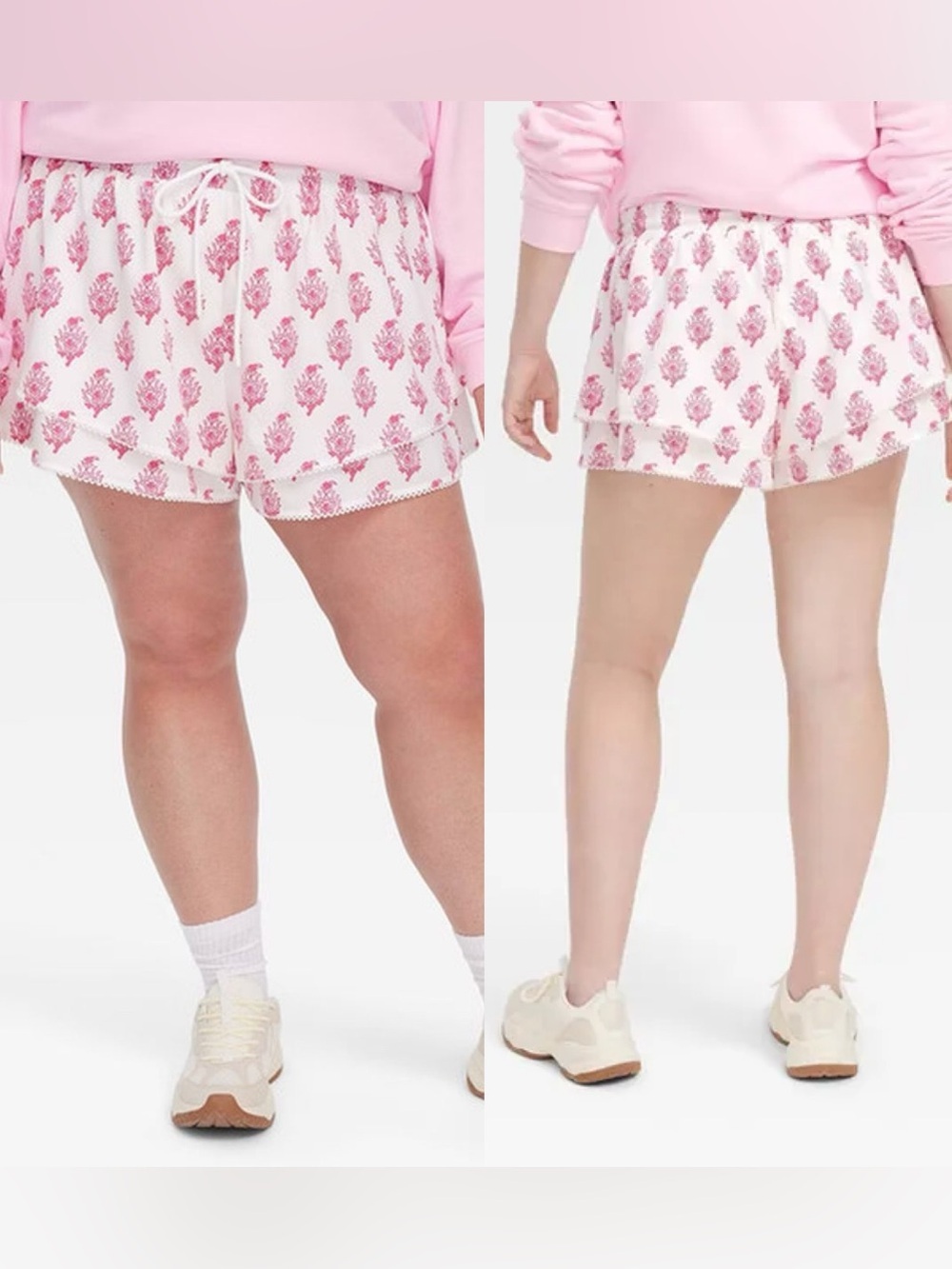 Roller Rabbit x Target White/Pink print shorts size large